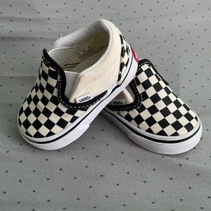 Vans checkered slip on. Size 3.0 toddler.